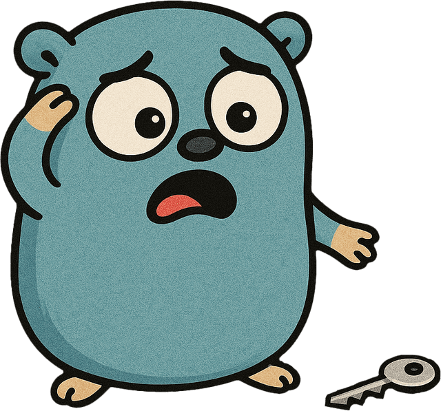 A gopher that has lost its keys